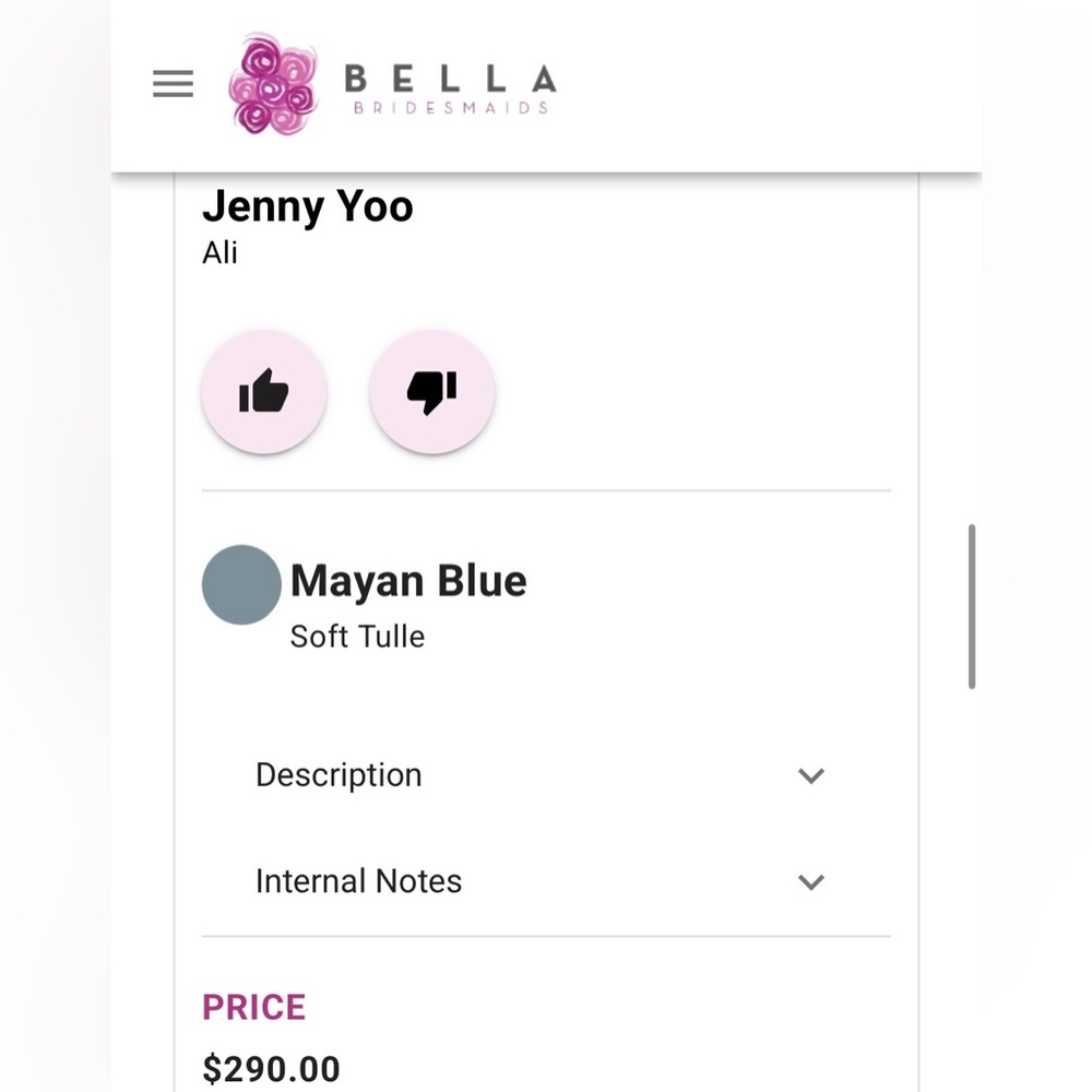 Jenny Yoo Mayan Blue Soft Tulle - Picture 3 of 12